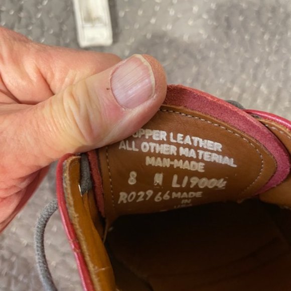 WALK OVER DERBIES - RED FULL GRAIN LEATHER - 8 - Picture 4 of 5